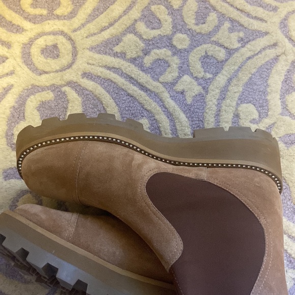 Jimmy Choo Clayton Tan Suede boots size 41 fit USA 10 best JC runs small - Picture 6 of 14